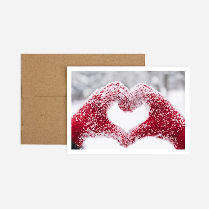 Mittens Heart Holiday Greeting Card