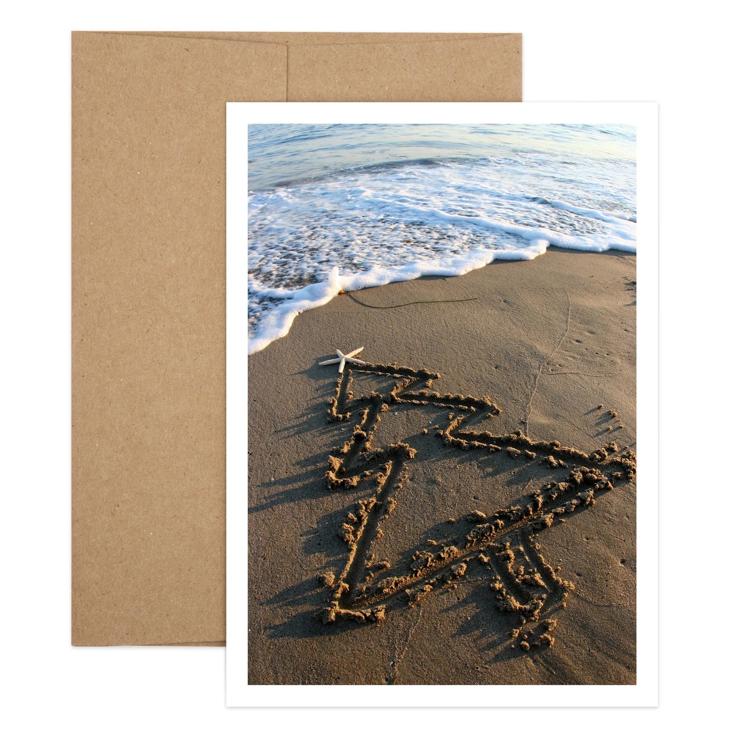 Sand Tree Christmas Greeting Card