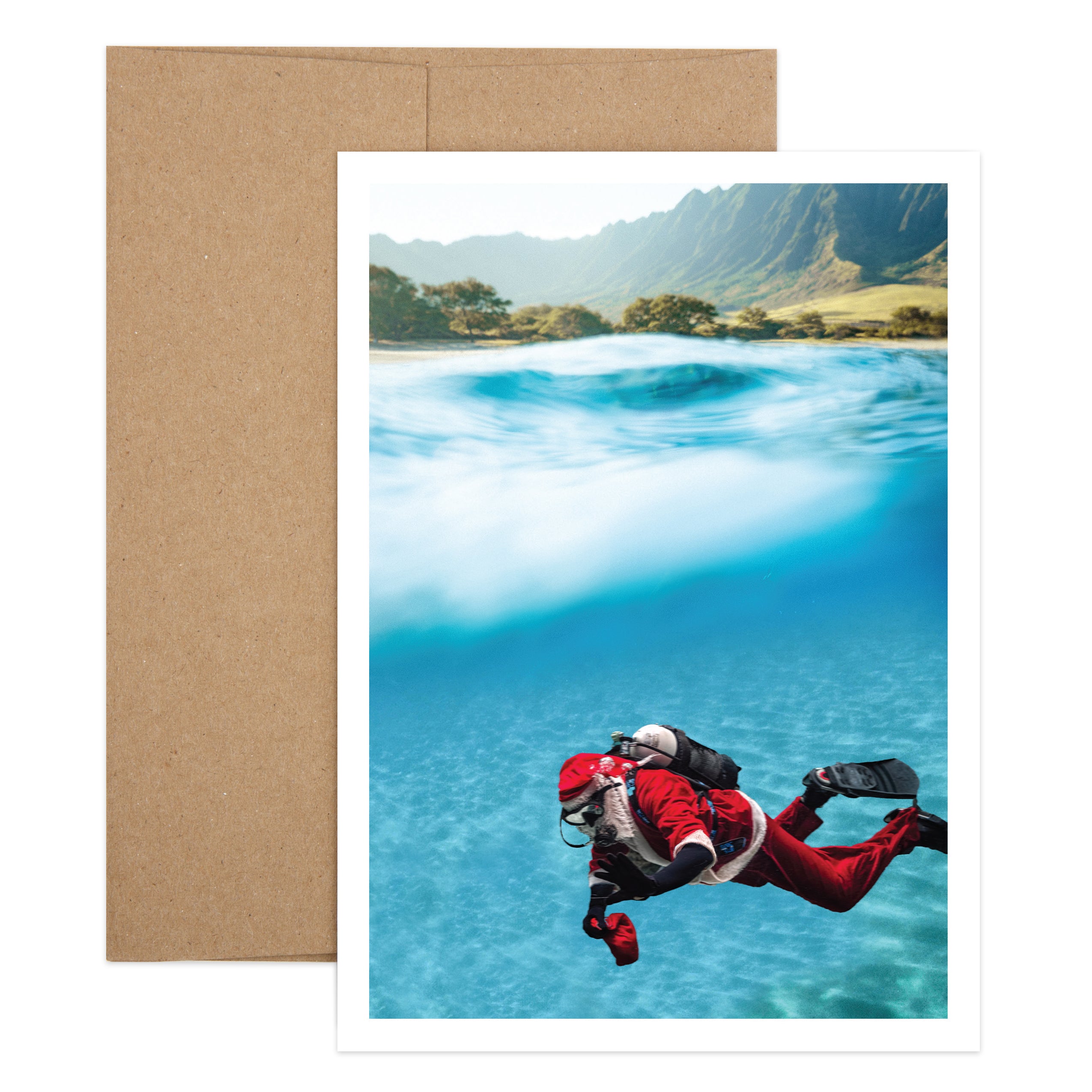 Santa Diver Holiday Greeting Card