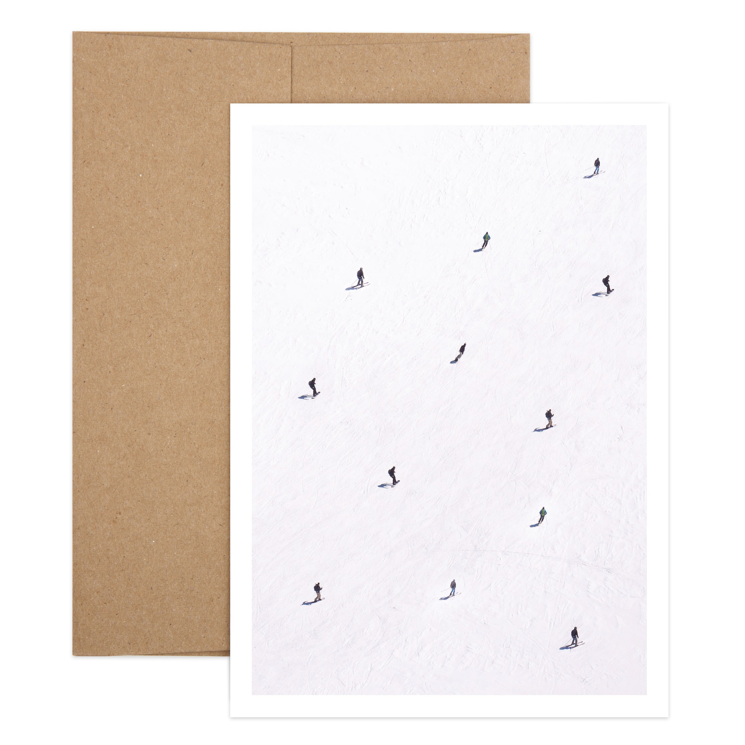 Ski Slope Holiday Greeting Card