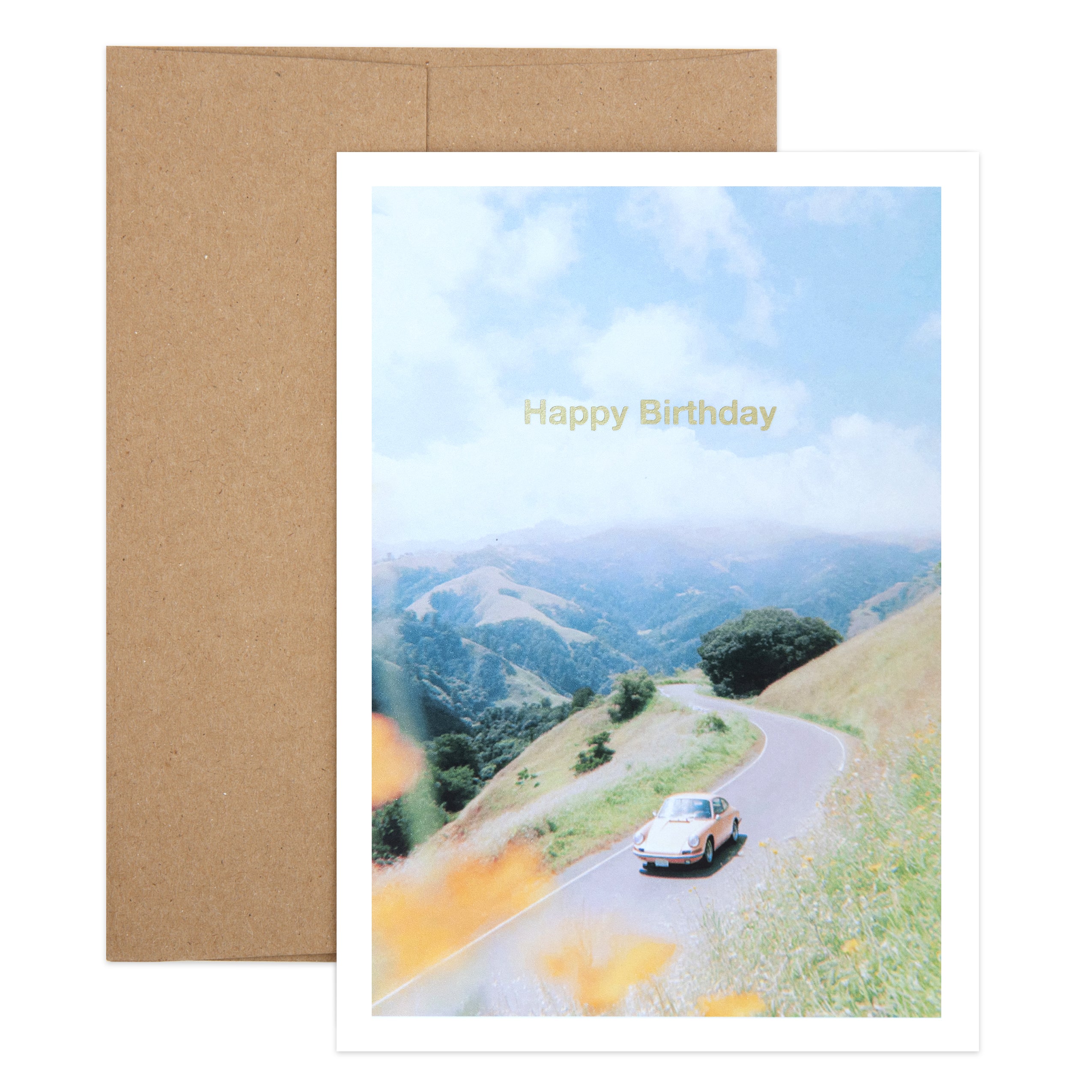 Classic Car Birthday (Gold Foil)