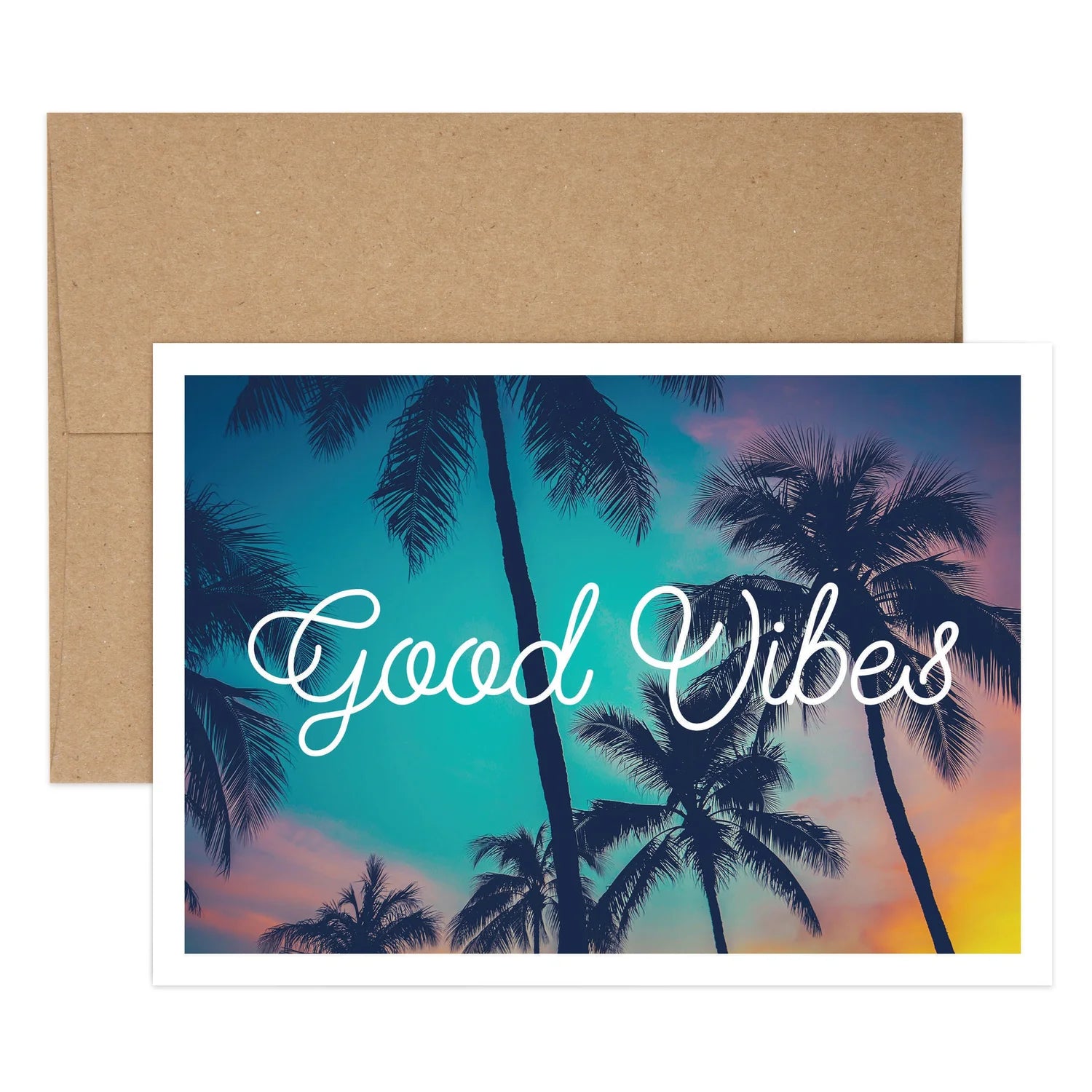Palm Tree Vibes Birthday Greeting Card
