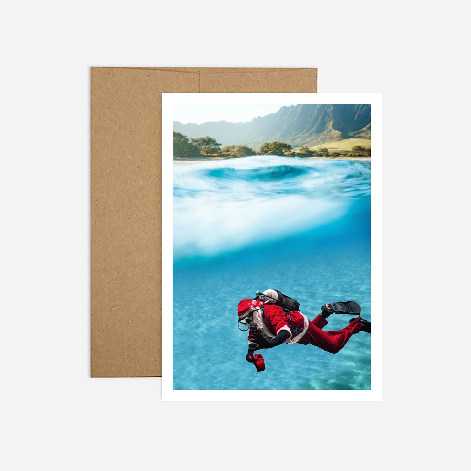 Santa Diver Holiday Greeting Card
