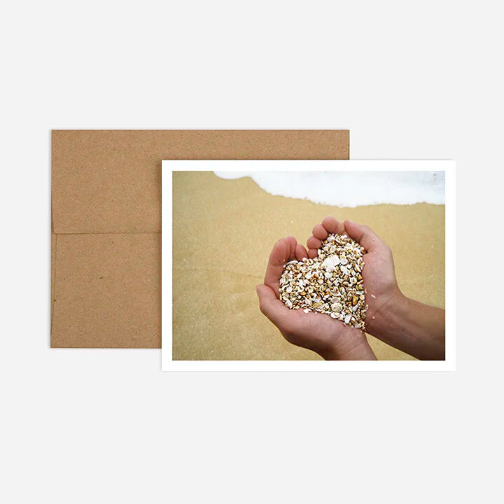 Shell Heart Valentine Greeting Card