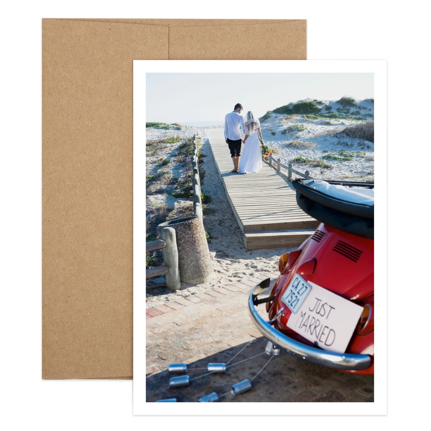 Just Married Wedding Greeting Card
