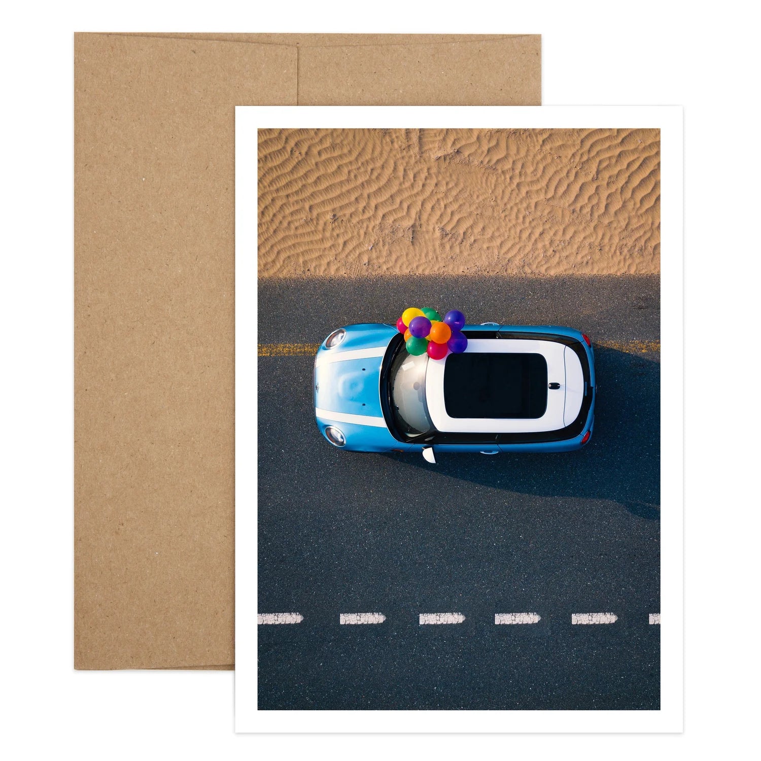 Car Balloon Birthday Greeting Card